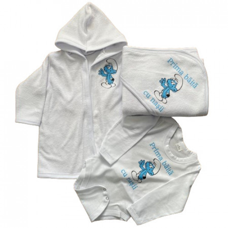 Set prima baita,Strumf, bleu, 3 piese, en gros