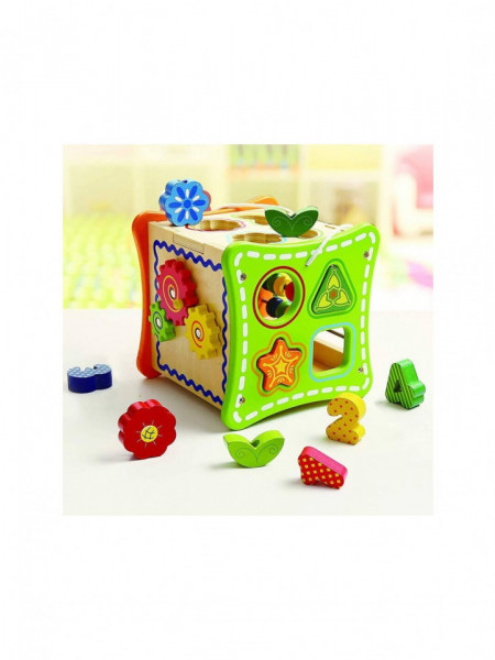 Cub educativ 5 in 1 cu maner din snur