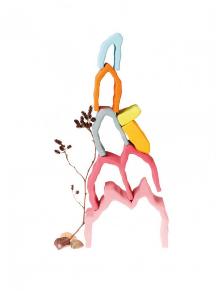 Joc lemn Montessori Curcubeu Rainbow Mountain