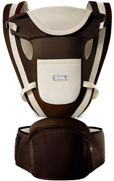 Marsupiu pentru bebelusi, cu scaun de sold, HM04, brown