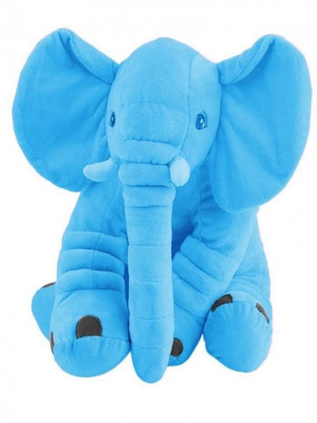 Perna pozitionator bebe, Elefant de plus albastru