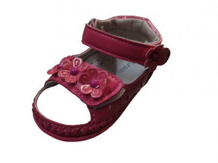 Sandale bebe ortopedice, interior piele,roz inchis