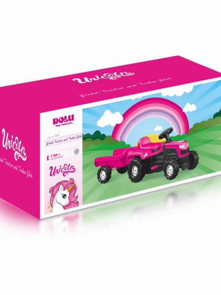 Tractor cu pedale si remorca - Unicorn