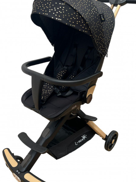 Carucior bebe sport, C2, scaun reversibil,cu pozitie de somn, cu lumini si muzica, negru
