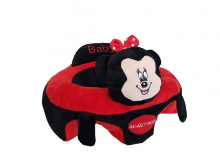 Fotoliu bebe plus sit up cu spatar .Minnie Mouse 60 cm x 60 cm ( latime x lungime)