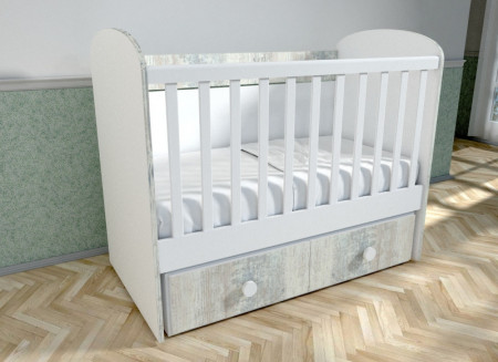 Patut cu leganare MyKids Diana 2 Alb-Antik A428