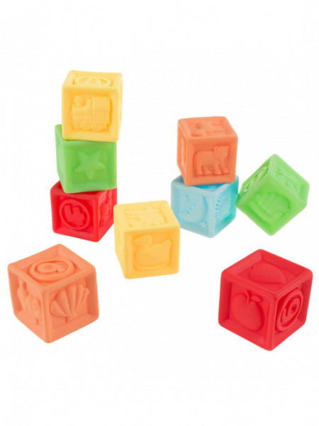 Set 9 Cuburi Siliconate Moi, pentru dentitie sau baita