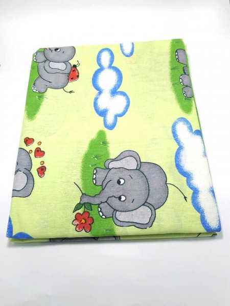Set lenjerie bebelusi 3 piese,elefant vernil