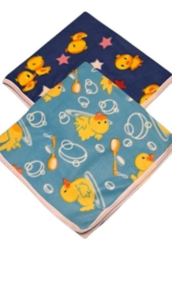 Set patura bebe, 2 bucati, material polar, moale si calduros, imprimeu baieti