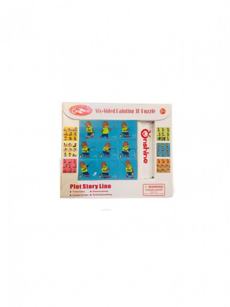 Cuburi puzzle 6 in 1 - Activitatile zilnice