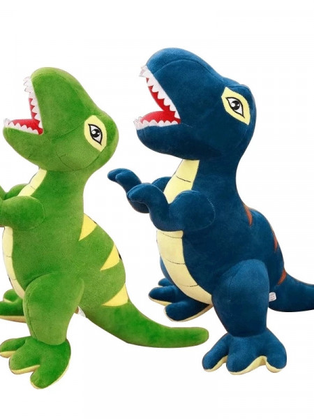 Set 2 Jucarii de plus,Dinozaur T-REX,75CM,albastru/verde