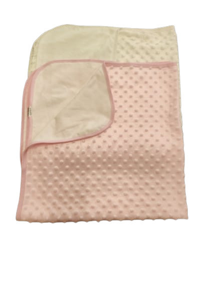 Set 2 paturi duble pentru bebelusi,roz/alb