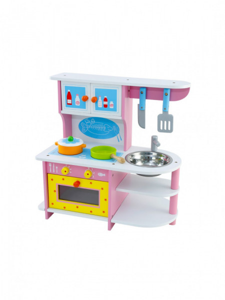Bucatarie Mare din Lemn Pink Gas Stove for Chef