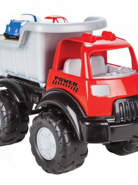 Camion basculant Pilsan Power Truck cu 2 masinute
