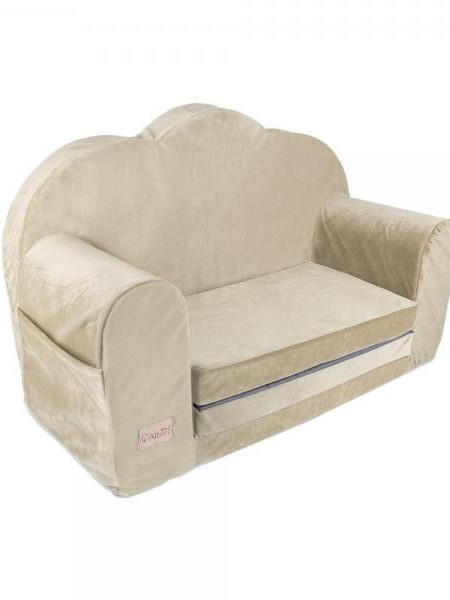 Canapea extensibila Klups catifea beige V110