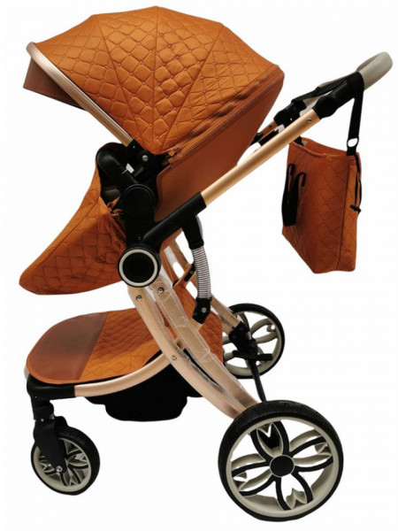 Carucior 2 in 1 Egg Shape F1 , cafeniu