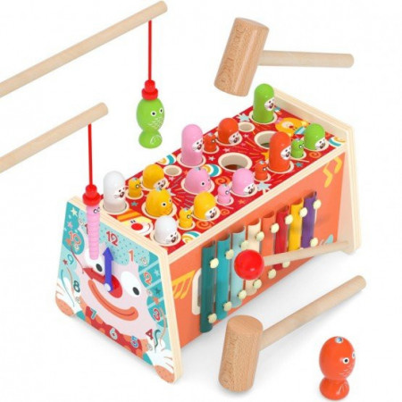 Centru activitati din lemn,6in1-Clown
