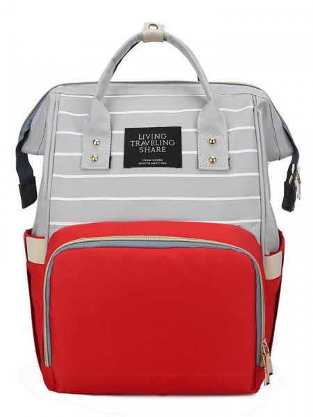 Geanta Rucsac Mamici Multifunctionala GRI/ROSU