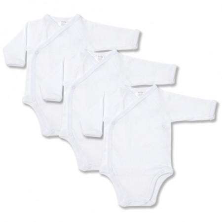 Set 3 body-uri albe petrecute, 0-12 LUNI, EN GROS