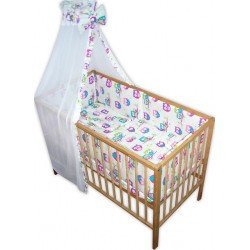 .Lenjerie patut bebe cu 6 piese bufnita