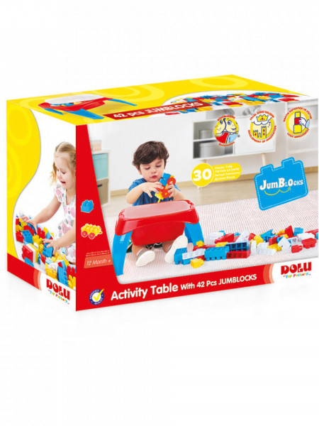 Masuta de activitati cu 30 cuburi de construit