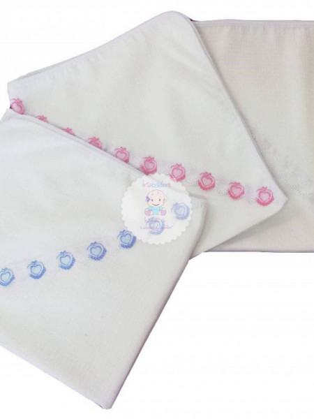 Pled polar, alb, cu dantela
