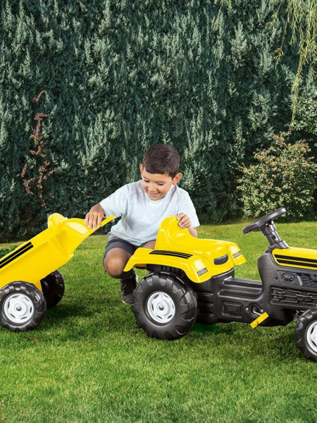 Tractor cu remorca - Galben