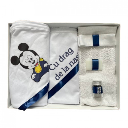 Trusou de botez, 6 piese Personaj animat imprimat, bleumarin
