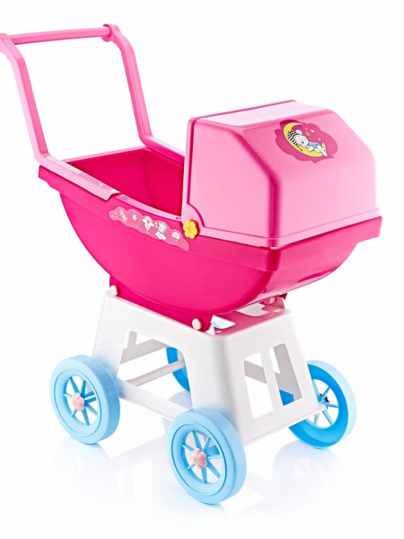 Carucior landou pentru papusi, cu capotina, 3 ani+