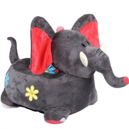 Fotoliu Elefant Jucarie Din Plus - Gri