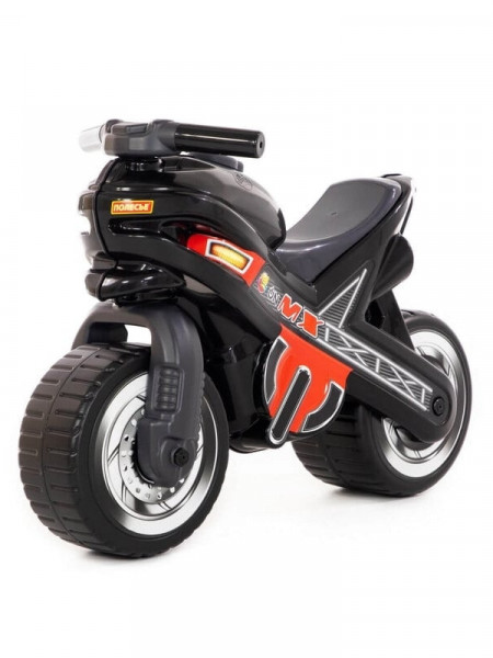 Motocicleta Fara Pedale, MX-ON, NEGRU 70x30x49,3 Cm, Polesie