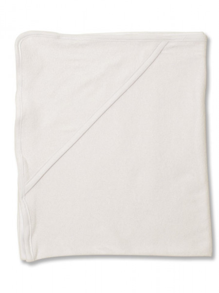 Prosop de baie bebe, cu gluga, alb, 75*75 cm,