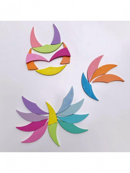 Puzzle Montessori lemn spirala Rainbow Circle