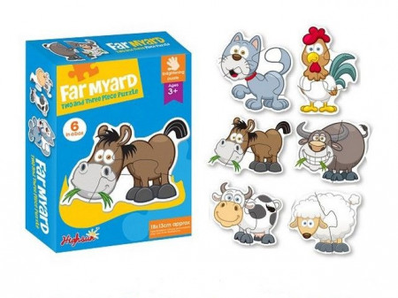 Set 6 Puzzle bebe animale de la ferma