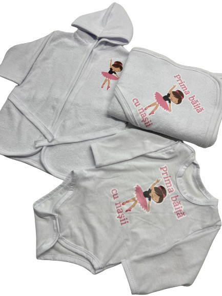 Set prima baita, Mica balerina, roz 3 piese, en gros