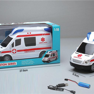 Ambulanta cu telecomanda, sunete si lumini