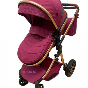 Carucior bebe 3 in 1, cu landou reversibil, suspensii pe roata si pe cadru, T9, MOV
