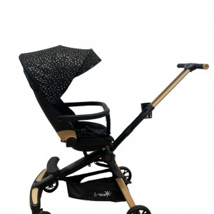 Carucior bebe sport, C2, scaun reversibil,cu pozitie de somn, cu lumini si muzica, negru - Img 6