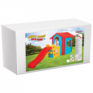 Casuta cu tobogan pentru copii Pilsan Happy House blue - Img 5