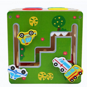 Cub lemn multifunctional 5 in 1 cu ciocanel si bile - Img 4