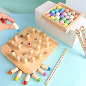 Joc educational memorie si dexteritate din lemn 2in1 - Img 3