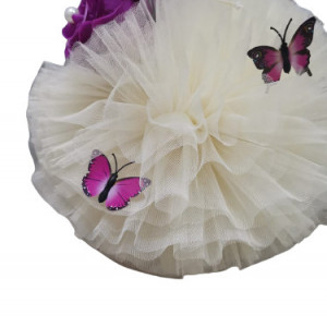 Lumanare de botez ivoirecu trandafiri, cu ornamente florale, hug 103, en gross - Img 3