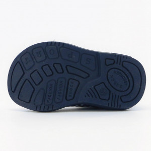 Pantofi ortopedici piele, talonet, bleumarin cu buline
