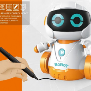 Robot inteligent care urmareste linile trasate,alb - Img 1