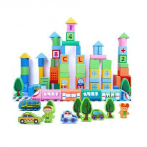 Set 100 Cuburi De Construit Orasul Inteligent - Img 4