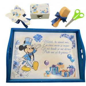Set 5 piese tavița de moț, bleumarin,Mickey Mouse, EN GROS - Img 1