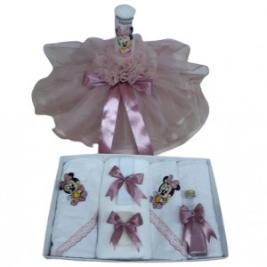 Set lumanare si trusou, Minnie, roz prafuit