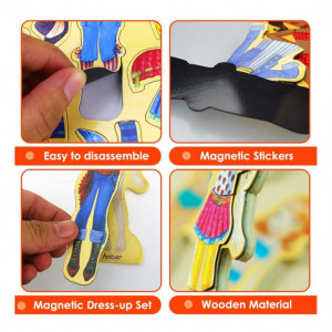 Set magnetic 69 piese Fashion imbraca fetele - Img 4
