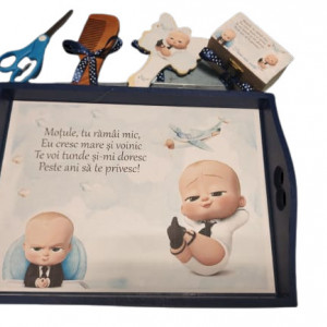 Tavita de mot,colorata, 5 piese,Boss Baby,bleumarin