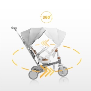 Tricicleta evolutiva Faro, 3 in 1, cu scaun si roti rotative, 18 luni-6 ani